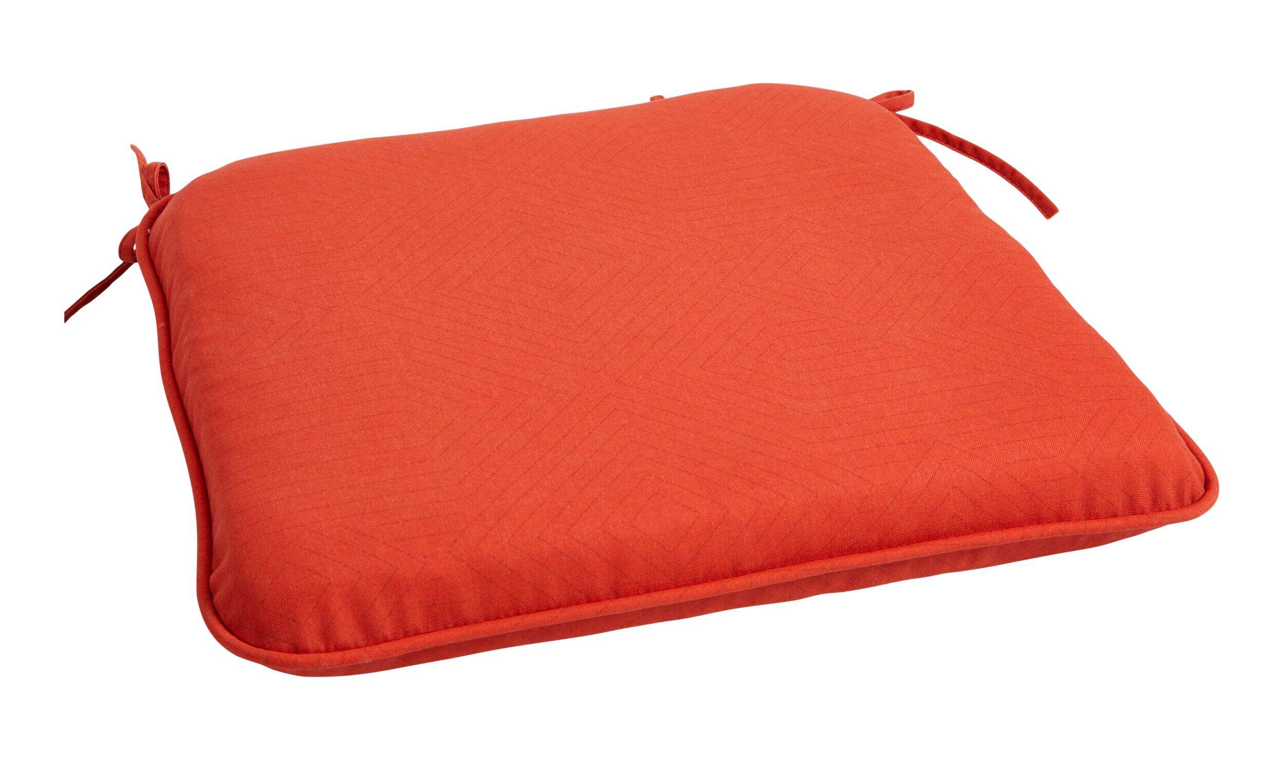 CANVAS Red Seat Pad, Outdoor Water-Resistant & Fade-Resistant Cushion Front_Three_Fourths_Angled_Right