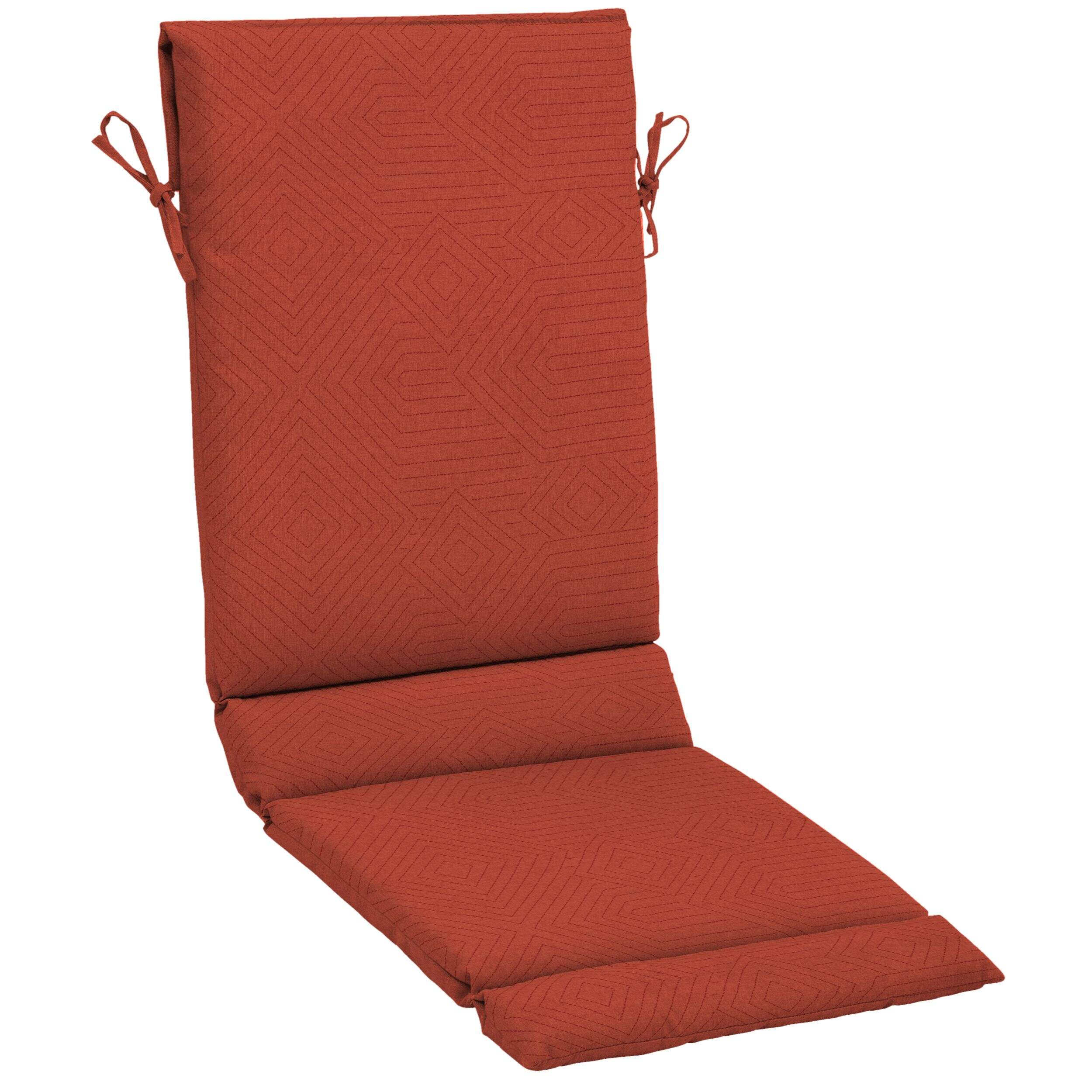 CANVAS Red Sling Chair Cushion, Water-Resistant, Fade-Resistant Front_Angled_Right