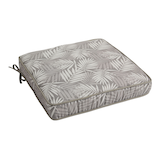 CANVAS Helene Seat Pad, Weather-Resistant, Grey, 20" x 20" Front_Three_Fourths_Angled_Right