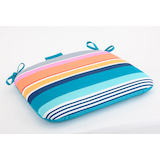 For Living Sunset Striped Seat Pad, Polyester, Multi-Coloured Front_Angled_Right