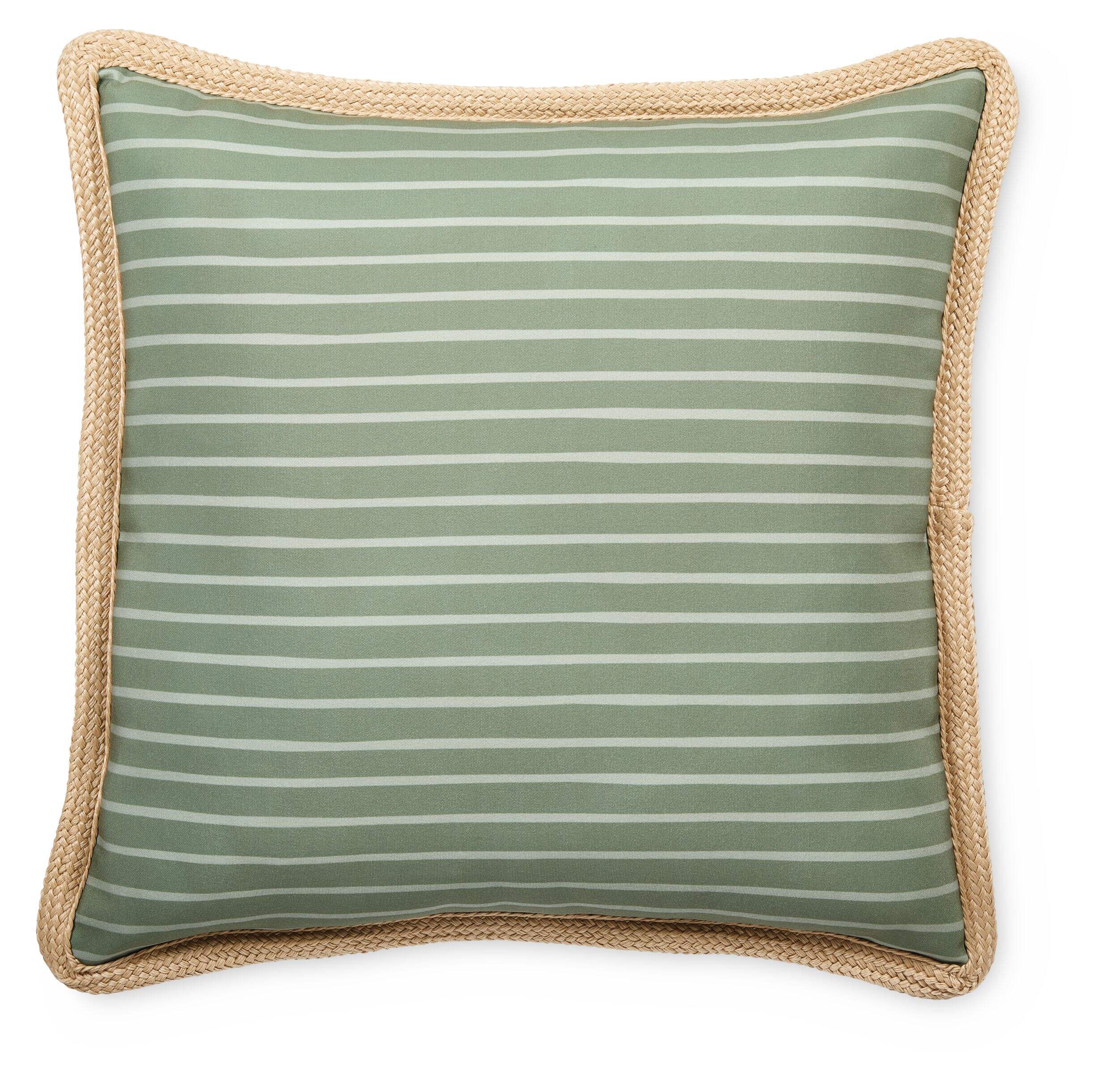 Housse de coussin CANVAS, rayures vertes Front_Flat