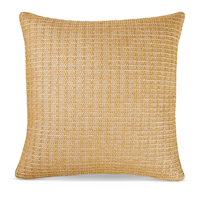 CANVAS Boho Retreat Jute Cushion Cover, Water/Stain/Fade-Resistant, Brown, Cover Only No Insert, 18 x 18-in Front_Flat