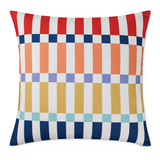 CANVAS Colour Spritz Grid Cushion Cover, Polyester, Orange, Cover Only No Insert, 18 x 18-in Front_Flat
