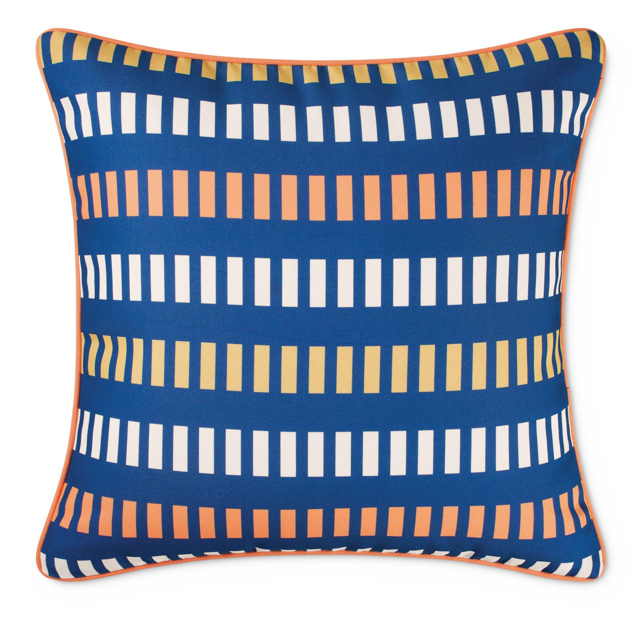 Housse de coussin CANVAS, Colour Spritz, rayures bleu Front_Flat