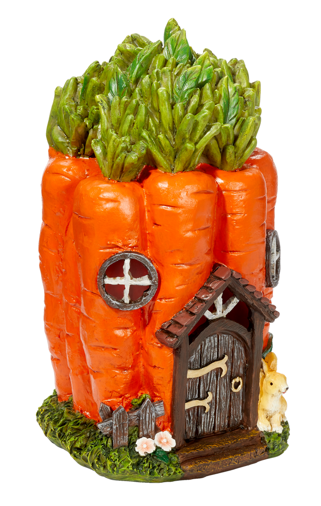 For Living Solarpowered LED Outdoor Decorative Carrot House Garden