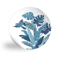 CANVAS Bamboo Fibre Summer Palm Outdoor Plate, 10-in