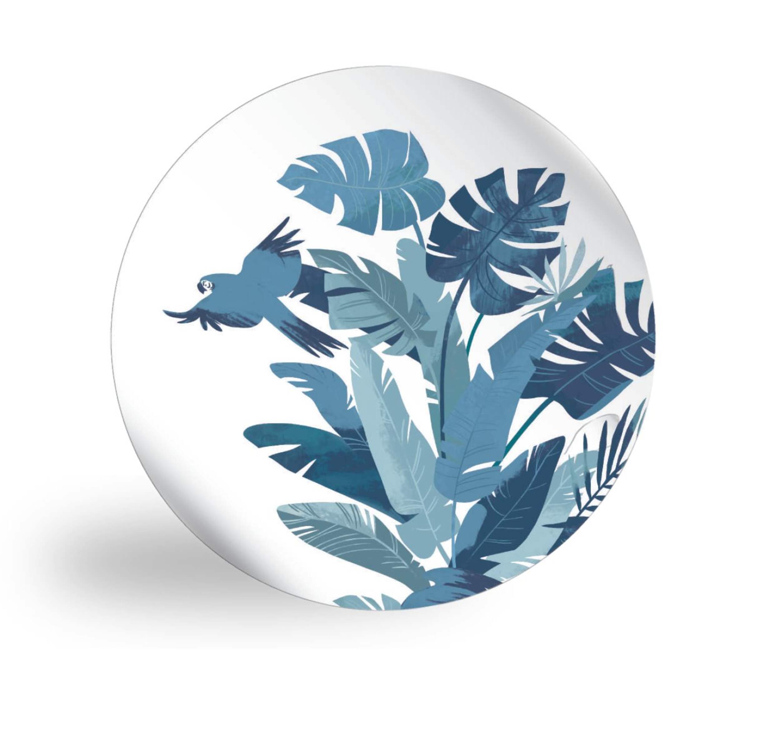 Assiette d'extérieur en fibre de bambou CANVAS Summer Palm, 10 po Overhead_Flat