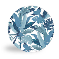 Plat de service d'extérieur en fibre de bambou CANVAS Summer Palm, 14 po Overhead_Flat