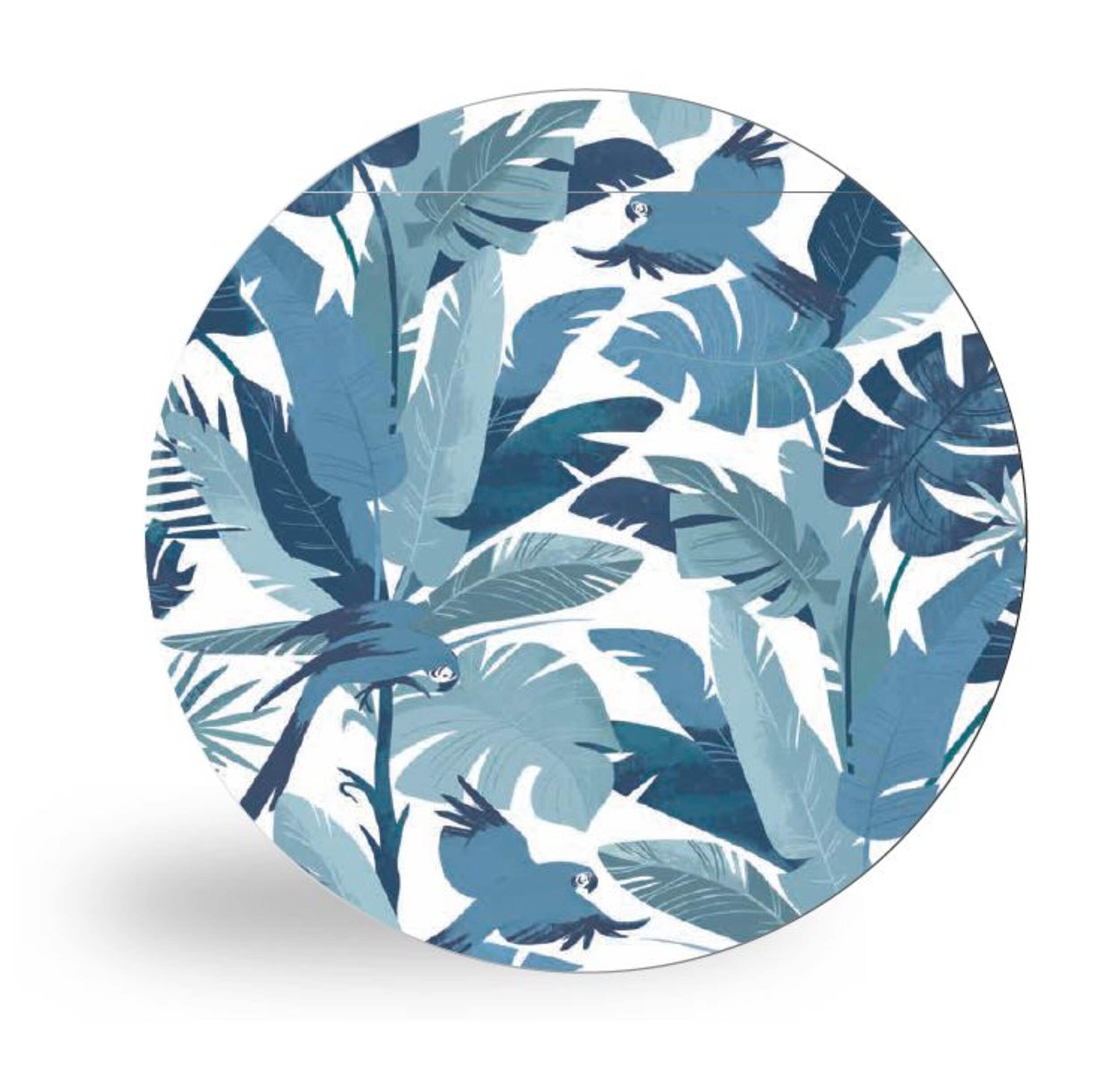 CANVAS Bamboo Fibre Summer Palm Outdoor Platter, 14-in Front_Flat