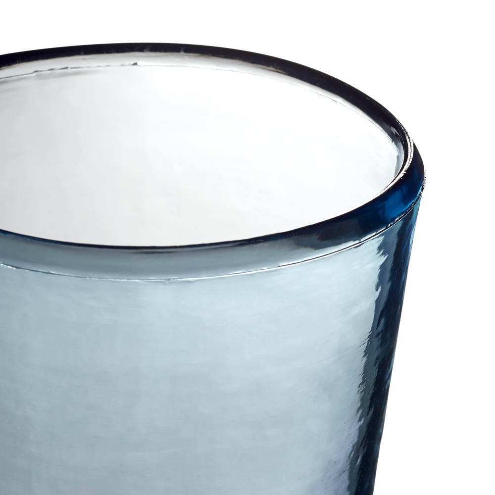 CANVAS Blue Ribbed Low Ball Drinking Glass, BPA Free, 15oz Canadian Tire