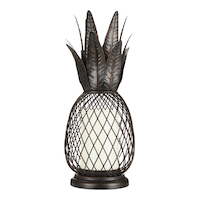 Lanterne à bougie à DEL ananas décorative For Living Front_Flat