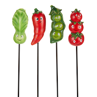 For Living Vegetable Pot Stakes, Assorted