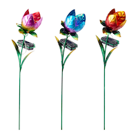 For Living Solar-Powered Tulip Stake Light, Assorted Front_Three_Fourths_Angled_Left