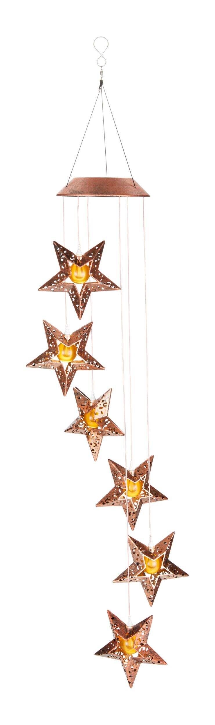 For Living Outdoor LED Hanging Star Lights Front_Flat