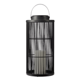 Lanterne cylindrique en osier CANVAS, haute Front_Flat