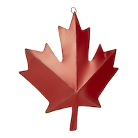 Art mural feuille d'érable For Living, métal, rouge, 44,4 x 41,9 cm Front_Three_Fourths_Angled_Right