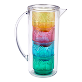 For Living Stackable Rainbow Cups and Pitcher Set, 5-pc Side_Right