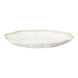 Assiette à pain à bords festonnés CANVAS, sans BPA, plastique, ivoire Front_Elevated