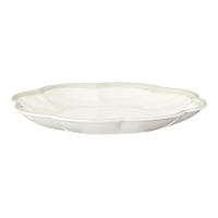 Assiette à pain à bords festonnés CANVAS, sans BPA, plastique, ivoire Front_Elevated