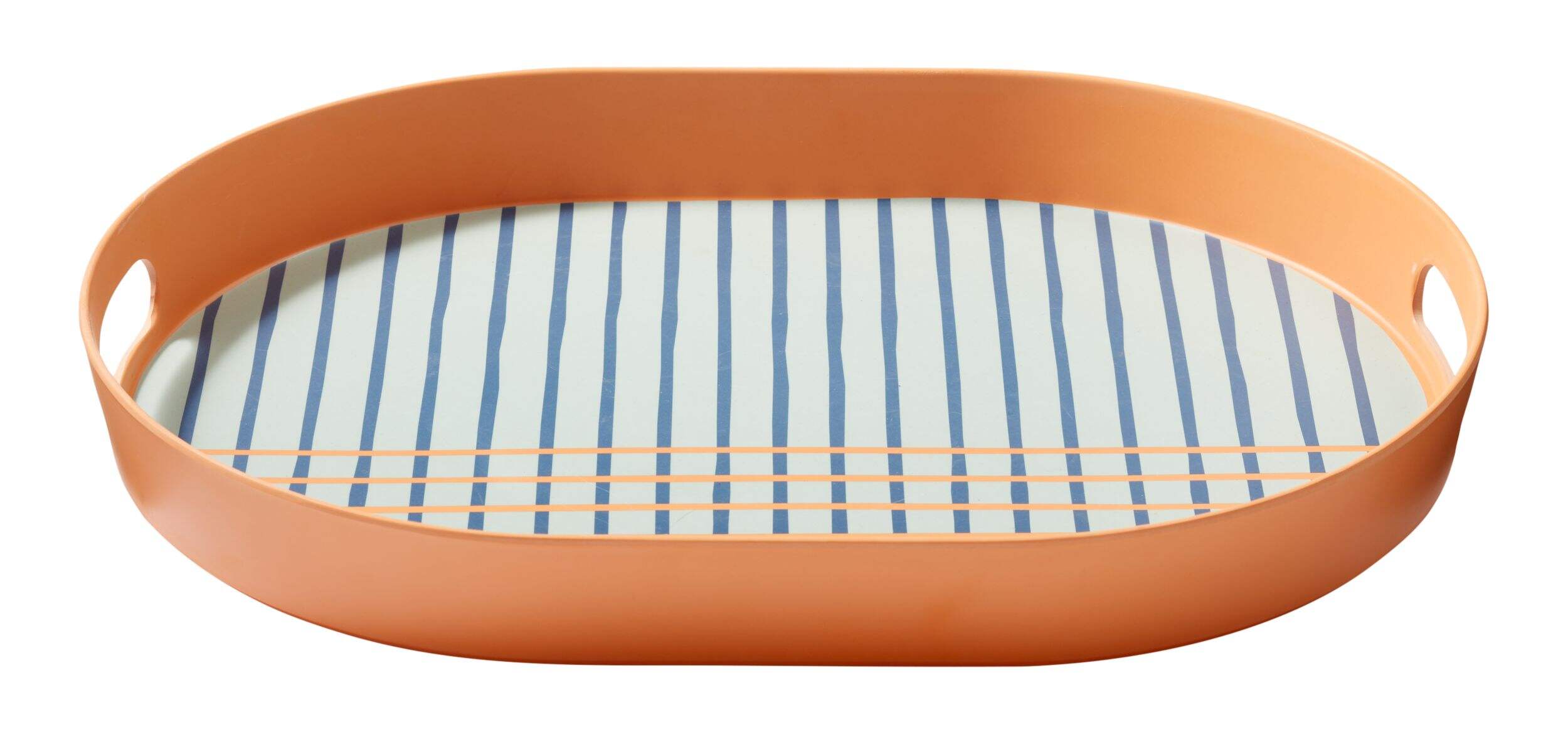 CANVAS Oval Tray, Melamine with Bamboo Fibre, Multi-Coloured Overhead_Plunge