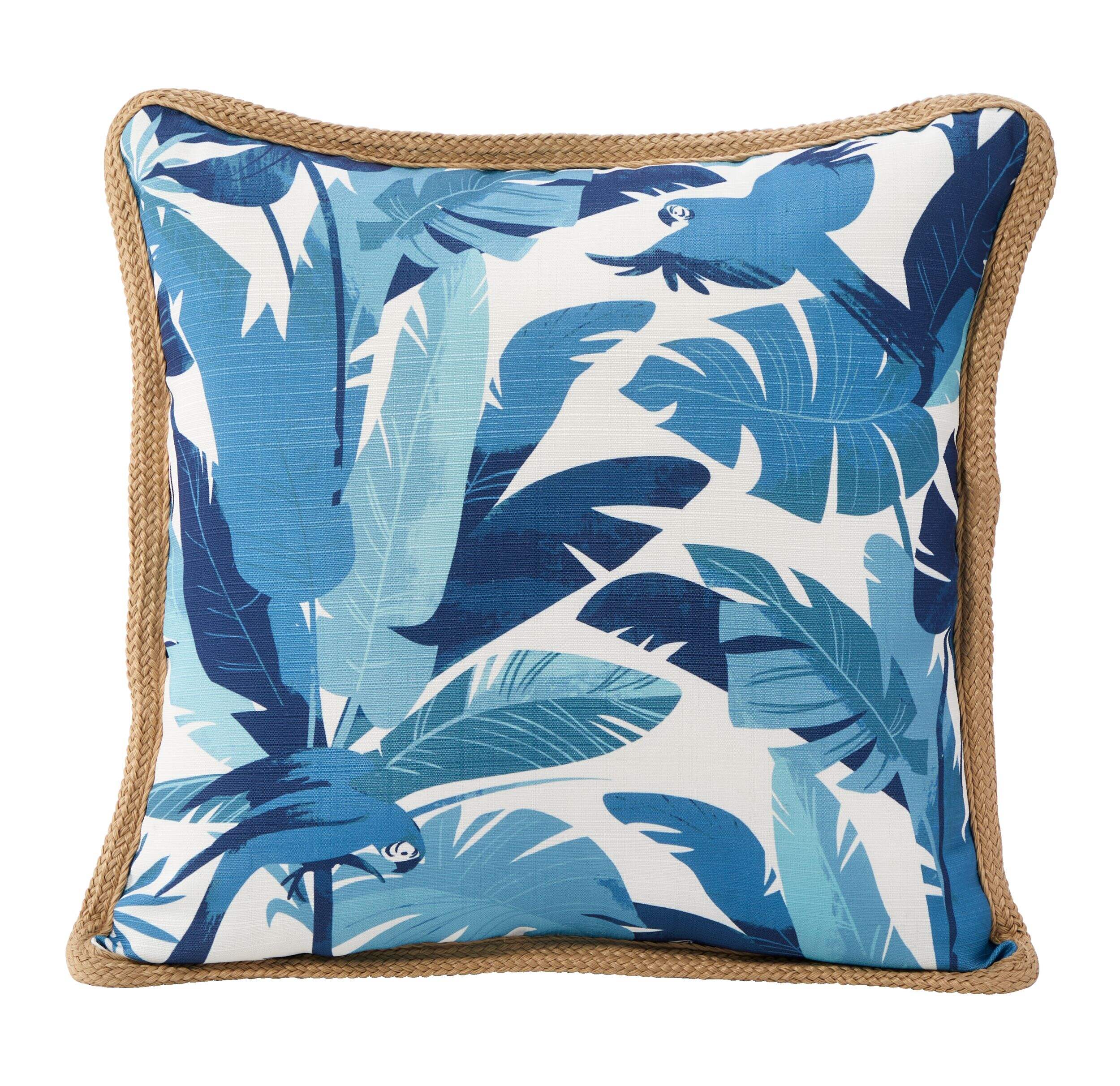 CANVAS Summer Palm Outdoor/Patio Accent Cushion, 18-in x 18-in Front_Flat