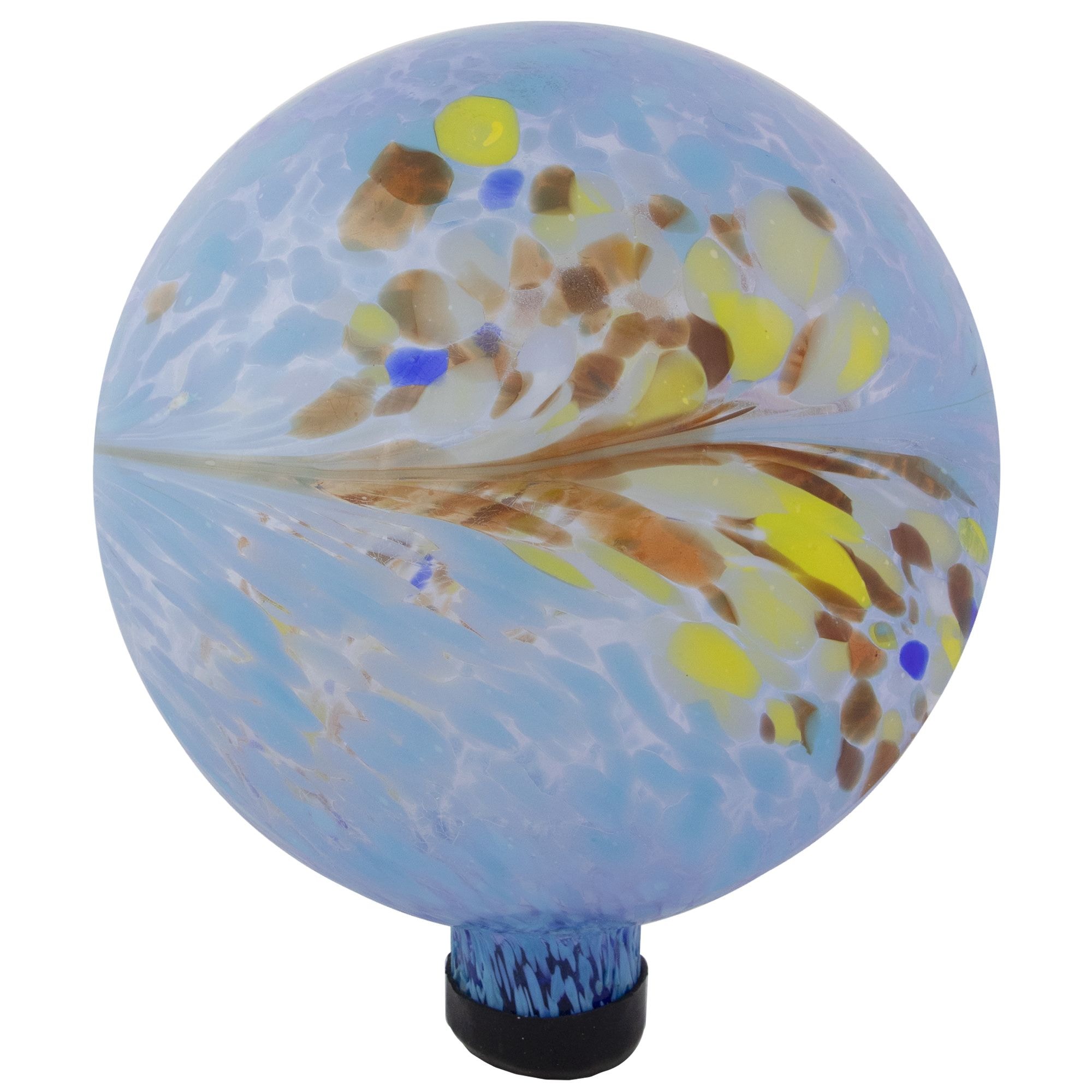 Northlight HandPainted Garden Gazing Ball, Turquoise/Brown/Yellow