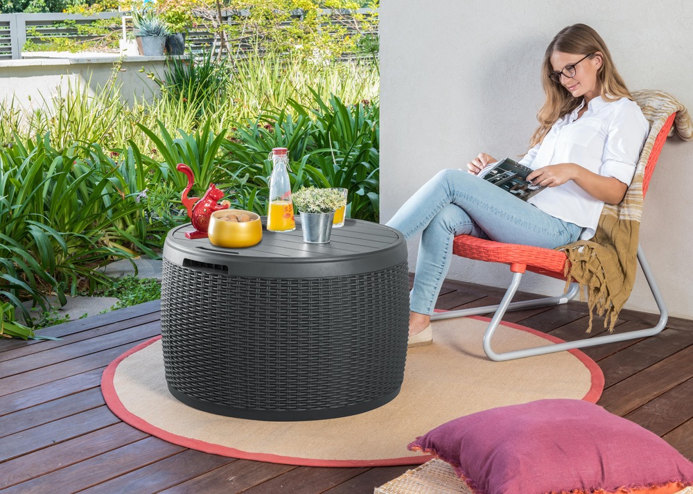 Circa Rattan Table Storage Box, 35Gallon Canadian Tire