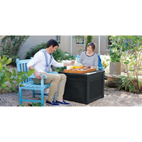 Cube Rattan Deck Box, 55-Gallons Composite_or_Mixed