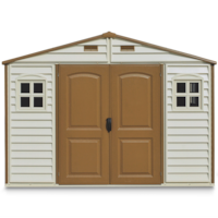 Duramax Woodside Vinyl Resin Garden Shed, Brown, 10-1/2-ft x 8-ft