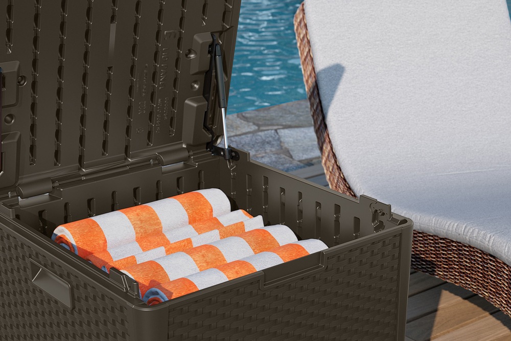 Suncast Cube Rattan Deck Box Canadian Tire