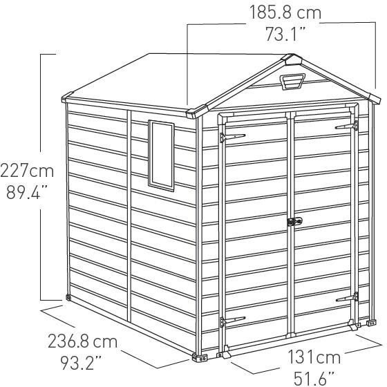 Keter Manor Outdoor Storage Shed, for Patio Furniture, Lawn Mower, and