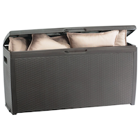 Keter Rattan Deck Box Front_Three_Fourths_Angled_Left