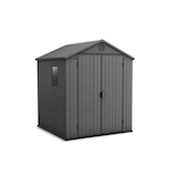 Remise de rangement extérieur Keter Darwin, gris, 6 x 6 pi Front_Three_Fourths_Angled_Right