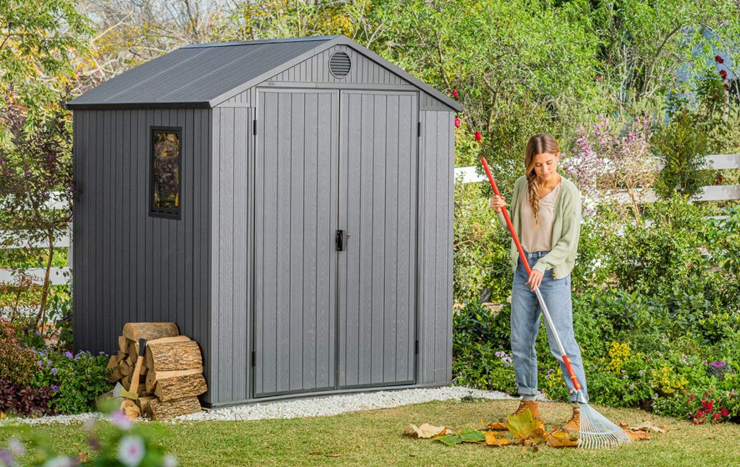Keter Darwin Outdoor Storage Shed, Grey, 6ft x 6ft Canadian Tire