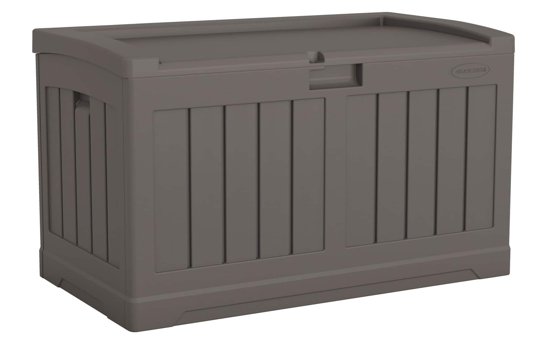 Suncast 50 gallon outdoor resin deals deck storage box with seat