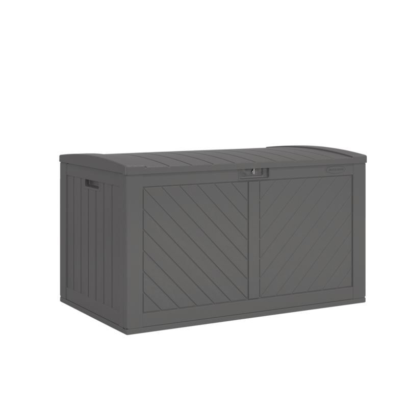 Suncast Resin Outdoor Storage Deck Box, Extra Large, Grey, 134Gal