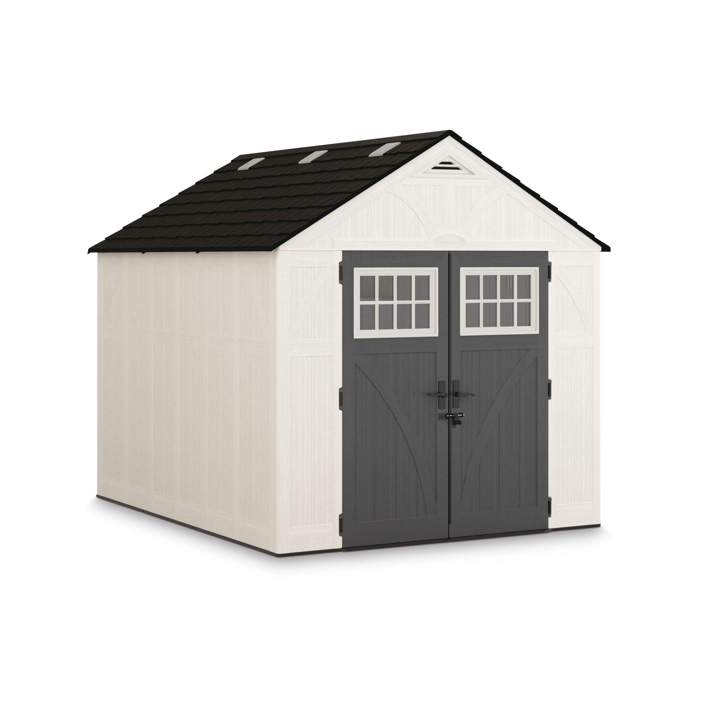 Suncast Tremont Outdoor AllWeather Storage Shed, Pad Lockable Handles