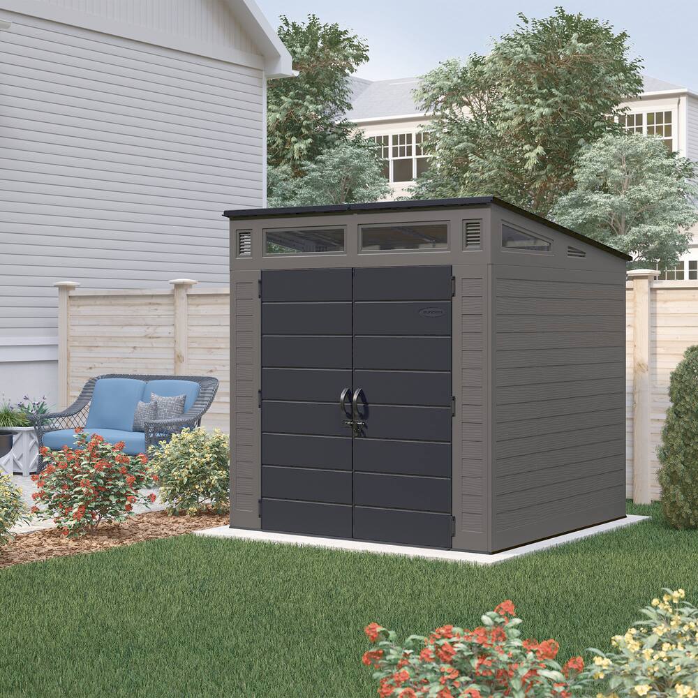 Suncast Modernist Full Steel Frame Outdoor Storage Shed Pad Lockable   Suncast Modernist 7ft X 7ft Storage Shed C84e4d72 9ff0 4dd3 9e84 2713d477f155 