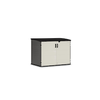 Suncast Stow-Away® 2-Door Outdoor Horizontal Storage Shed Front_Three_Fourths_Angled_Right