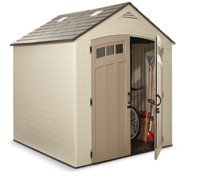Suncast Vista 7 x 7 ft Resin Outdoor Storage Shed, Taupe Canadian Tire