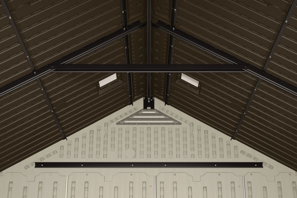 Suncast Vista 7 x 7 ft Resin Outdoor Storage Shed, Taupe Canadian Tire