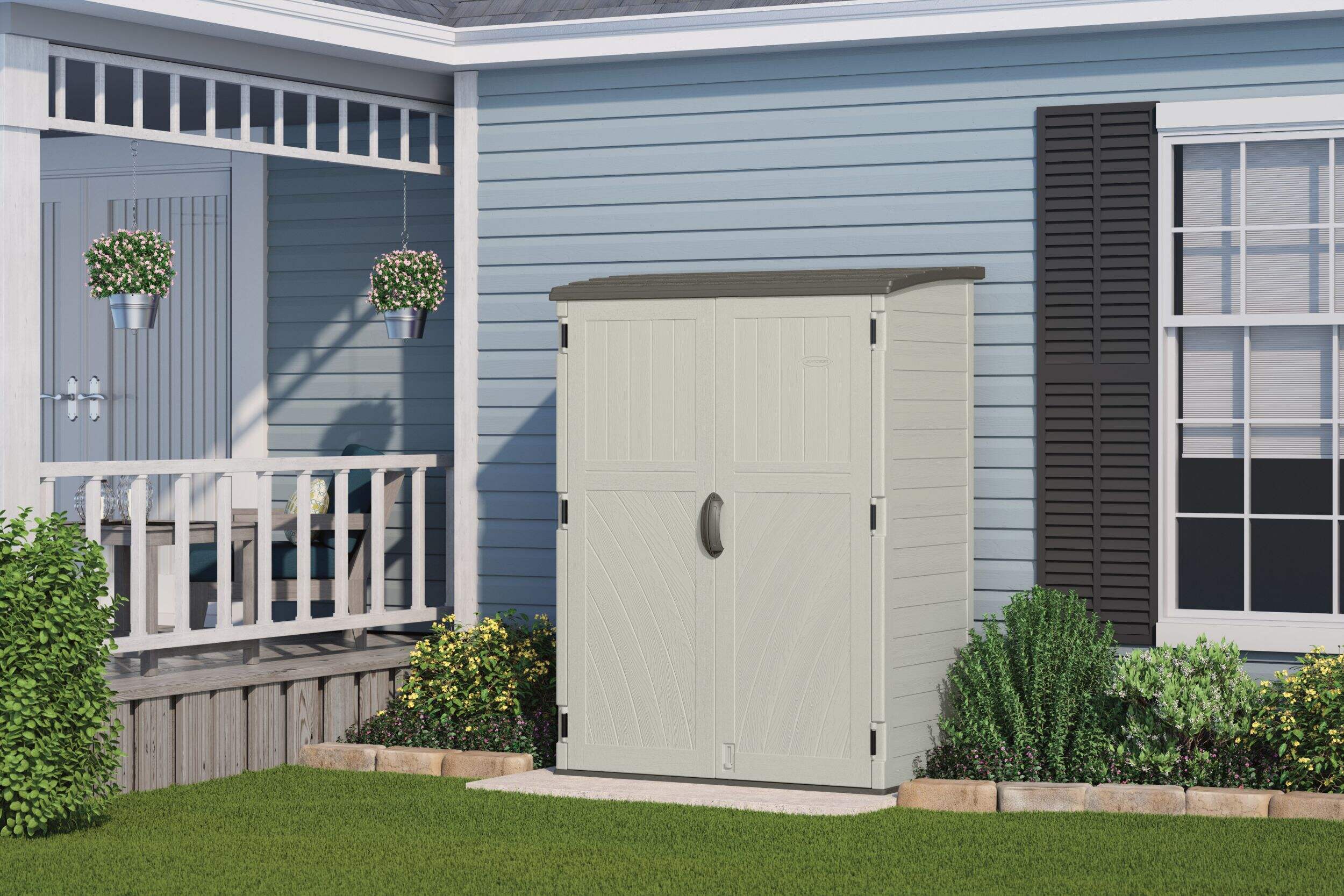 Suncast Covington® Large Resin Vertical Storage Shed, 54cu. ft