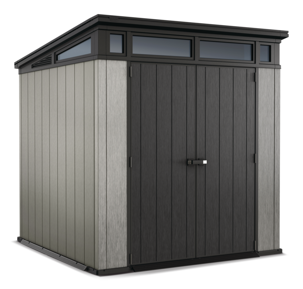 Keter Resin Artisan Outdoor Storage Garden Shed Grey Black 7