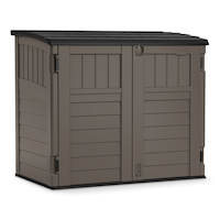 Suncast Storage Shed, Grey, 963-L Front_Three_Fourths_Angled_Right