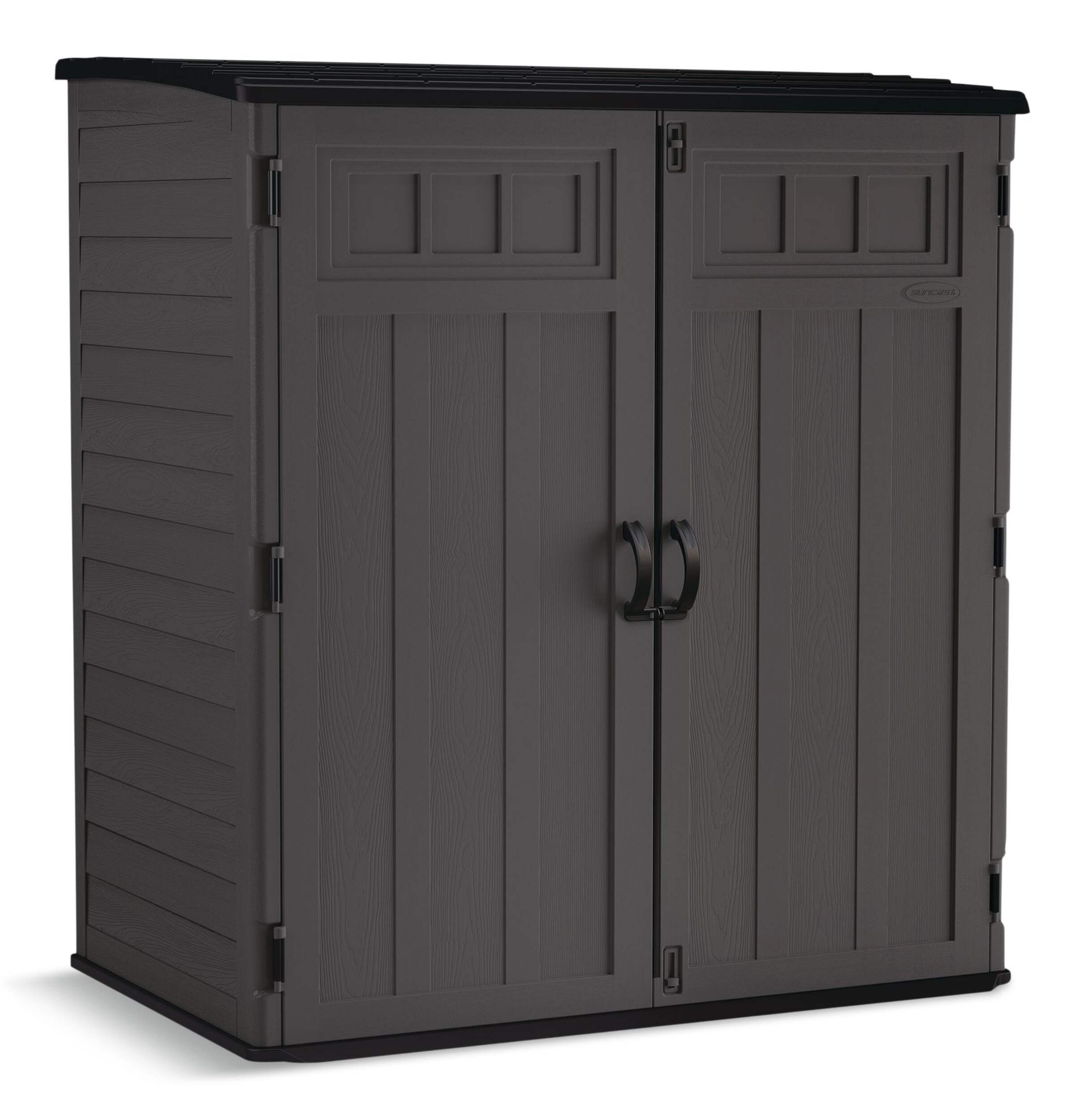 Suncast Outdoor Storage Shed, X-Large, Grey, 3001-L Front_Elevated