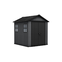 Keter Newton+ 757/775 Outdoor Storage Shed with Realistic Evotech™ Panels, 7.5-ft x 7-ft or 7-ft x 7.5-ft