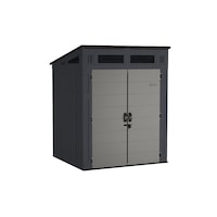 Suncast Modernist Storage Shed, 6-ft x 5-ft Front_Three_Fourths_Angled_Right