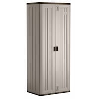 Suncast Tall Storage Cabinet Front_Three_Fourths_Angled_Right