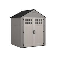 Suncast Everett Storage Shed, 6-ft x 5-ft, Dove Gray