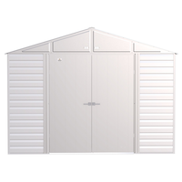 Arrow Select Galvanized Steel Storage Shed, Flute Grey, 10-ft x 12-ft